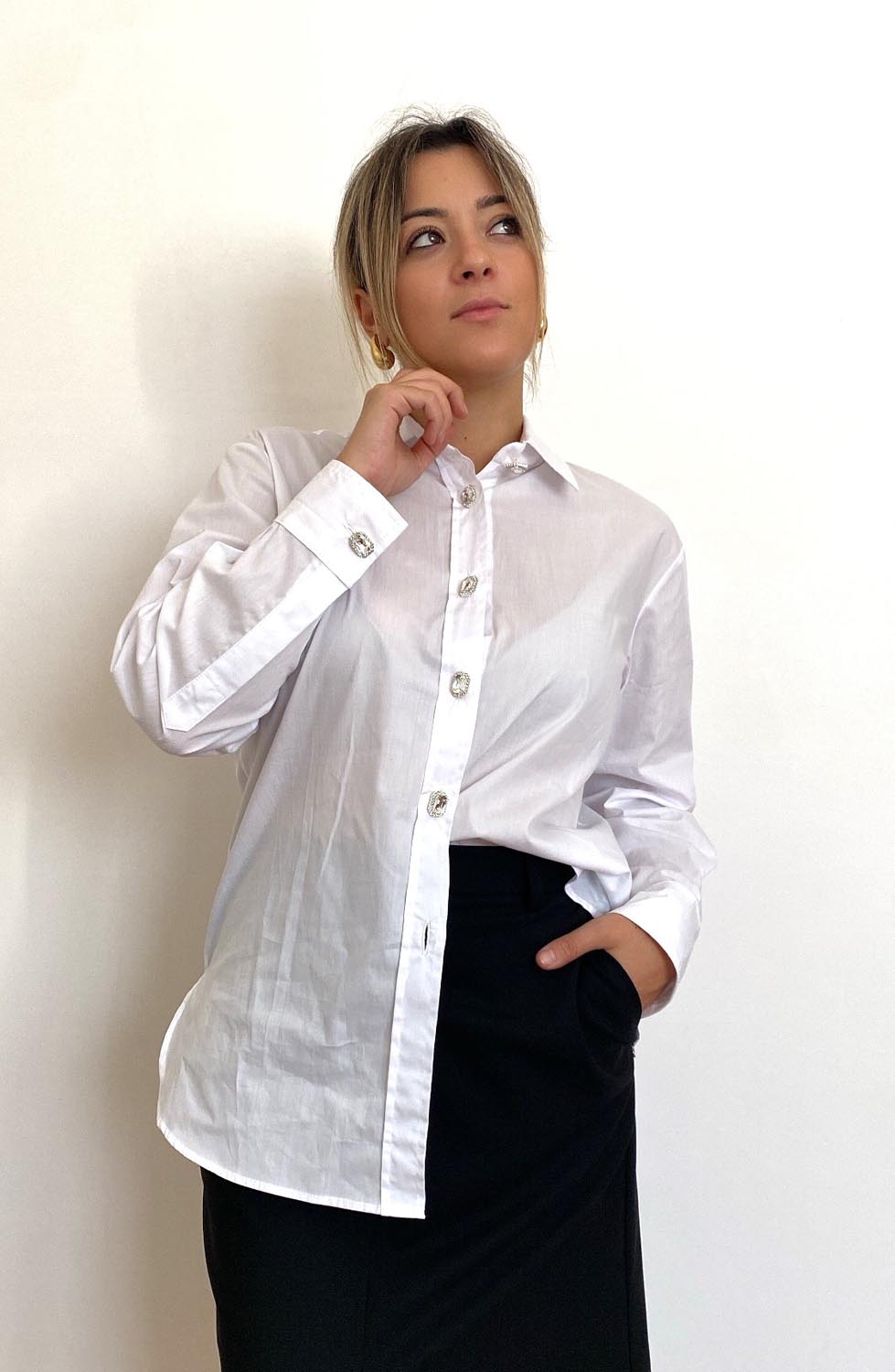 Camicia con bottoni gioiello - The Vice Store